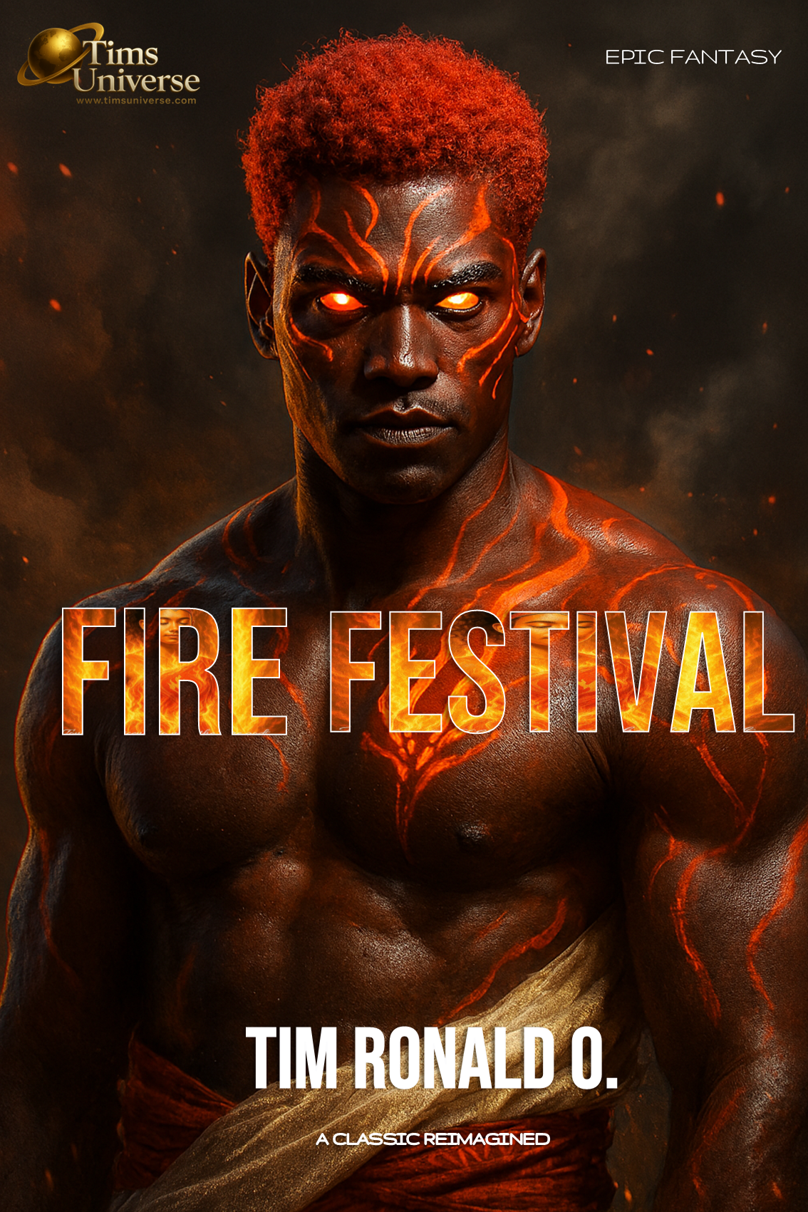 Fire Festival Image COVER 2026 Woman with braid standing in futuristic cityscape on sci-fi book poster for Metropolis of Time